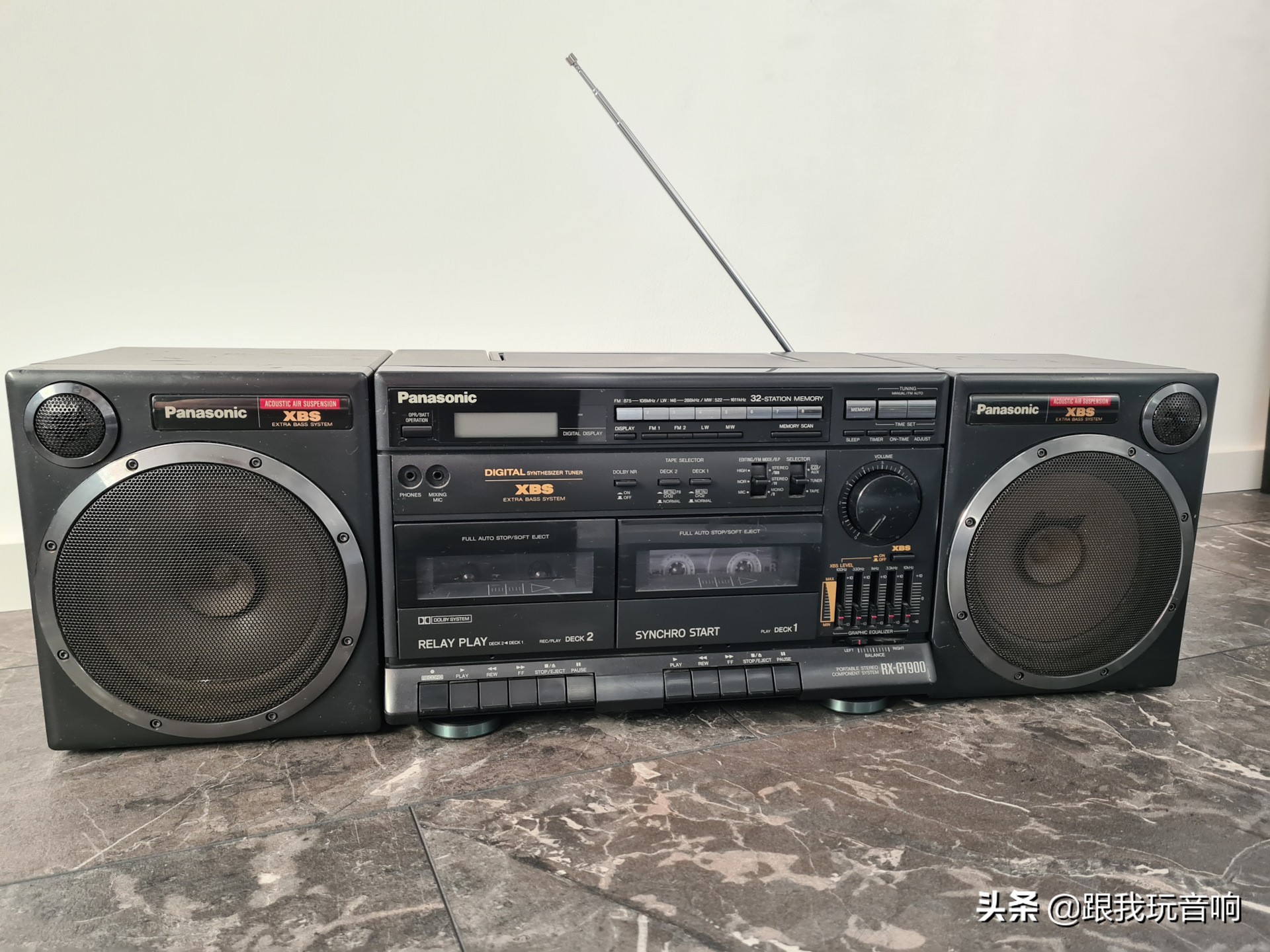 1989年松下PanasonicRX-CT900立体声和双磁带*放播**器音响效果好