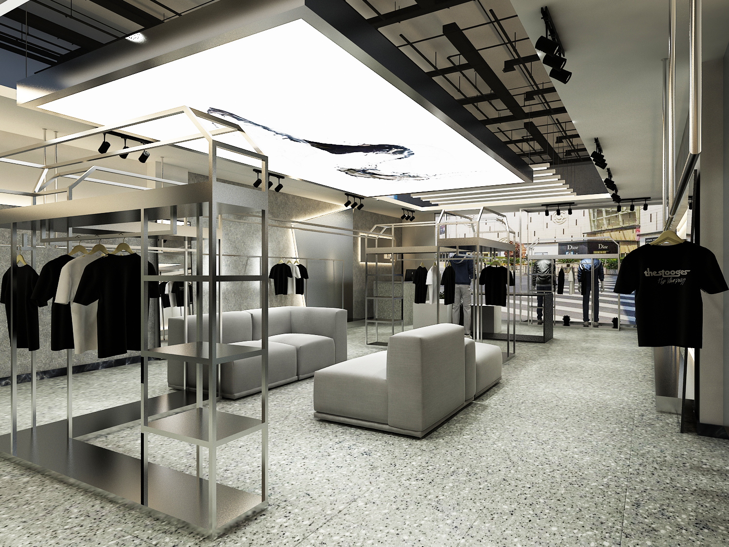 服装道具展示架厂家定做设计,匠者服装道具陈列展示架厂家