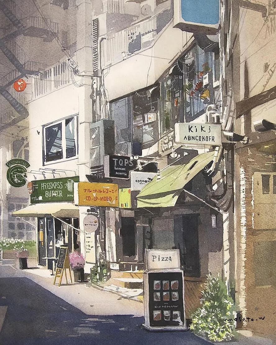 水彩大师笔下的花卉,简单唯美的水彩花卉