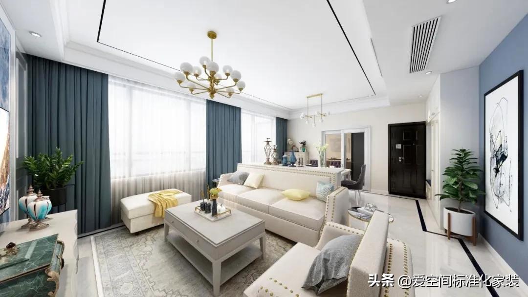 10款狭长小户型衣帽间装修效果图,客餐厅一体顶设计