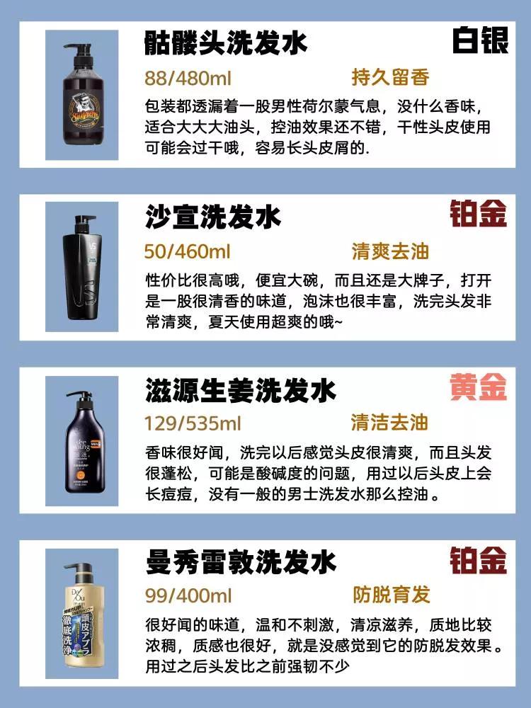 适合每天用的男士洗发水,不伤头皮的男士洗发水