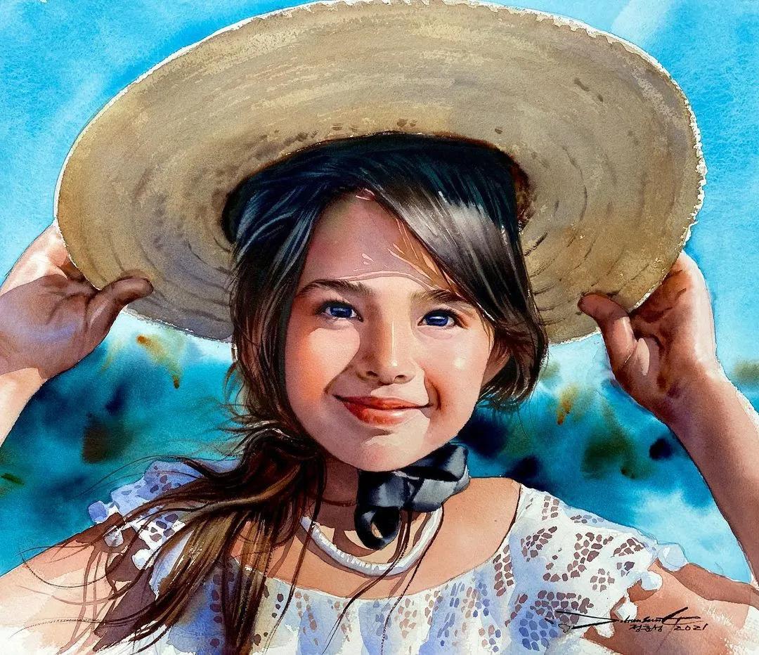 极简的水彩画作品,灵动脱俗的水彩画