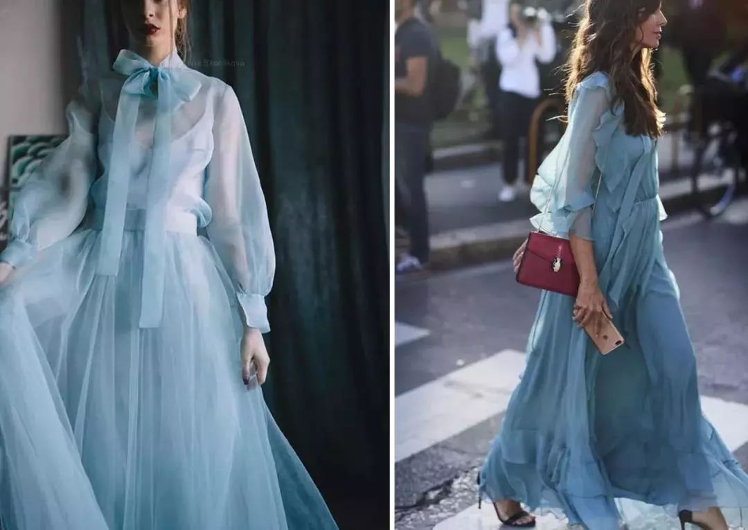 爱情睡醒了唐嫣荷叶边裙子,唐嫣同款荷叶边条纹连衣裙