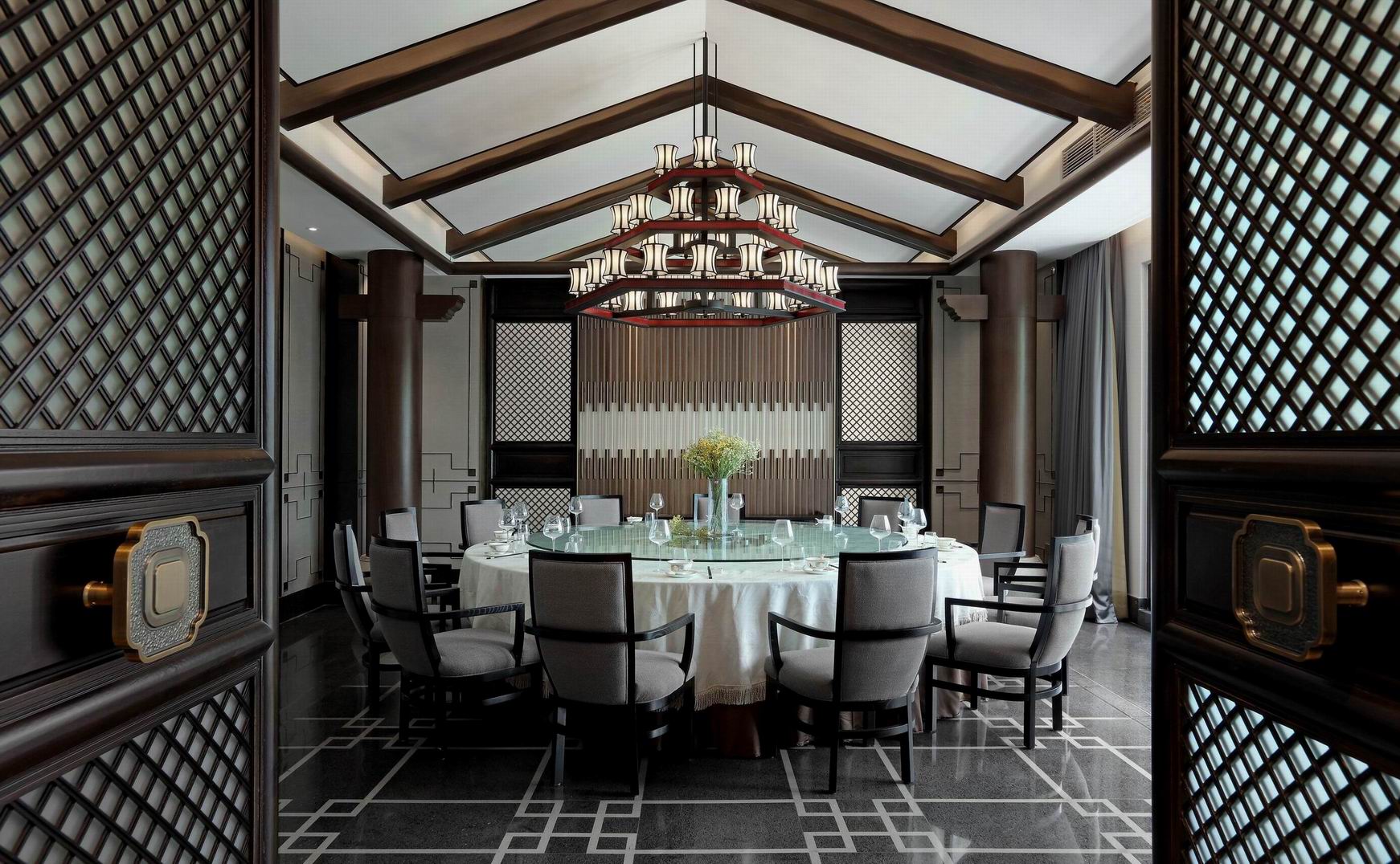 背景墙家装设计现代轻奢风客厅,禅意新中式厨房吊顶效果图