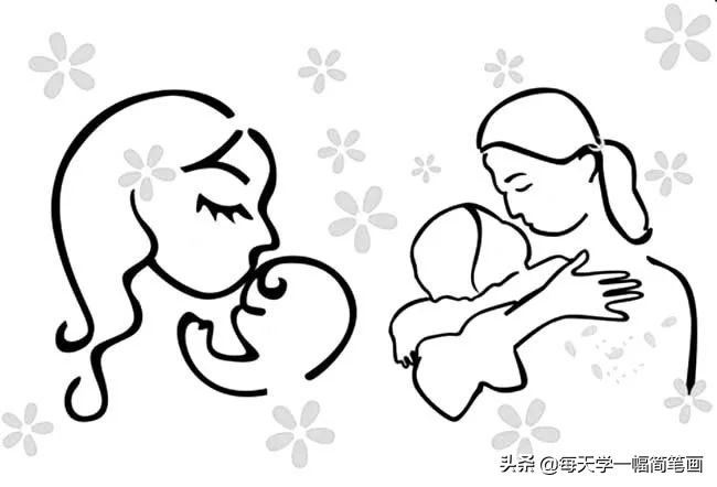 母亲节最简单的画法简笔画,最简单的母亲节简笔画