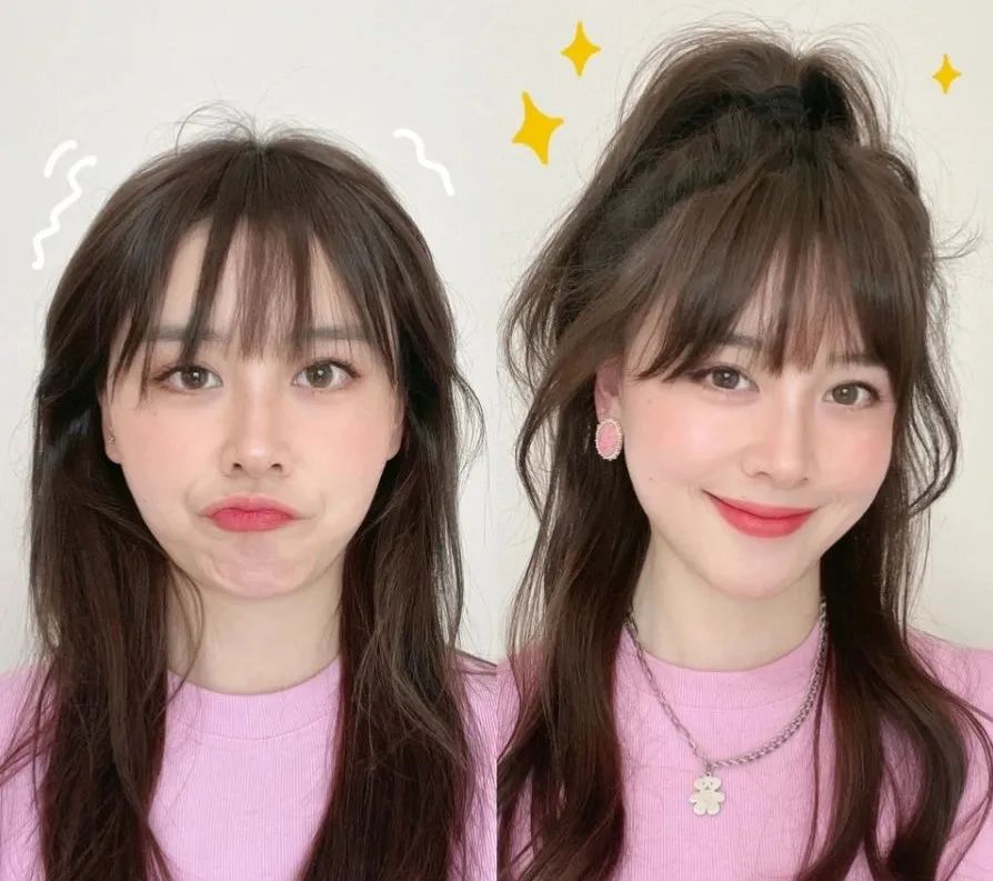 披着扎起来都好看的小个子发型,小个子发型150显高显气质广州