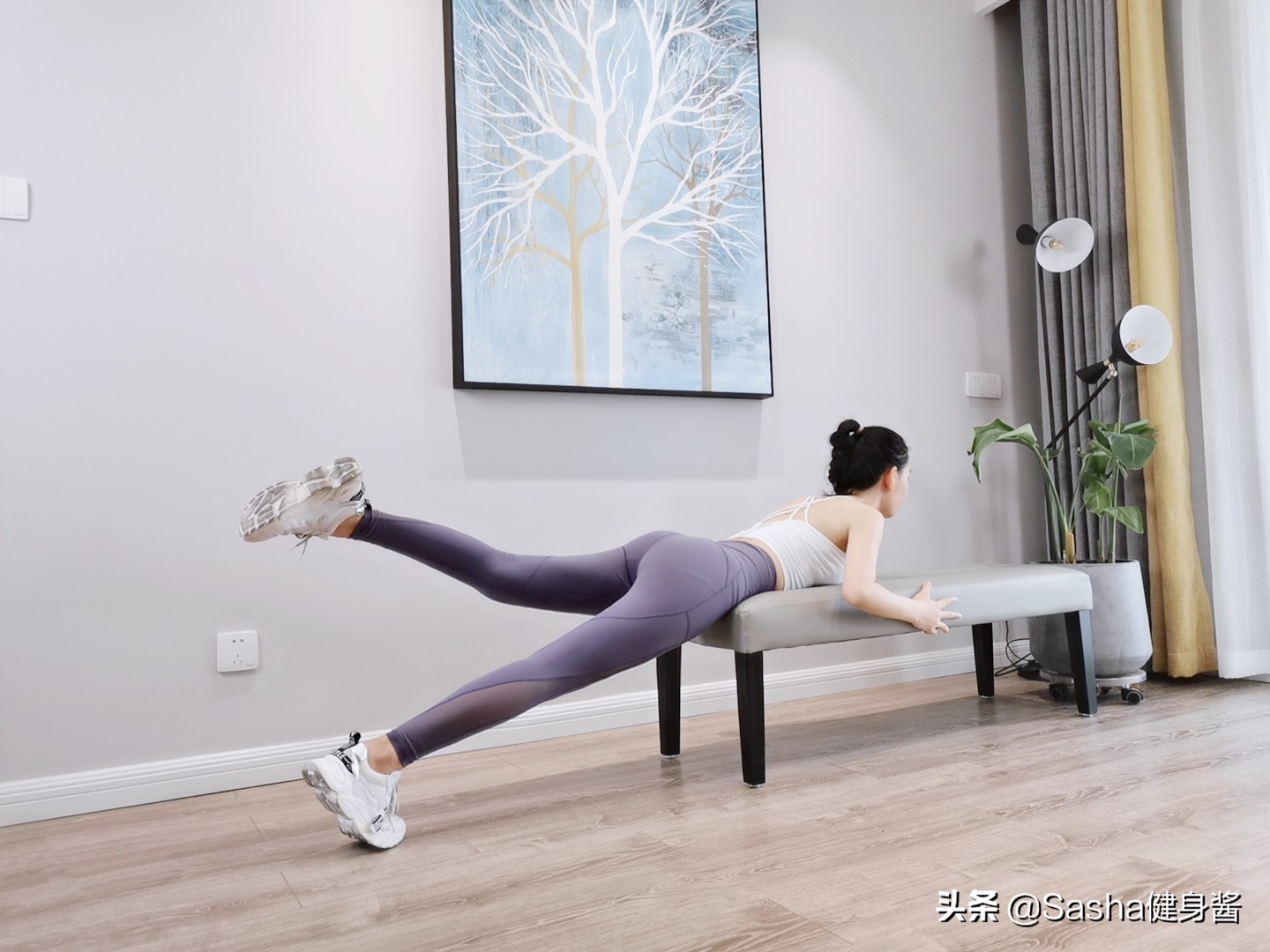 瑜伽网纱裤高腰,收腰交叉网纱瑜伽裤