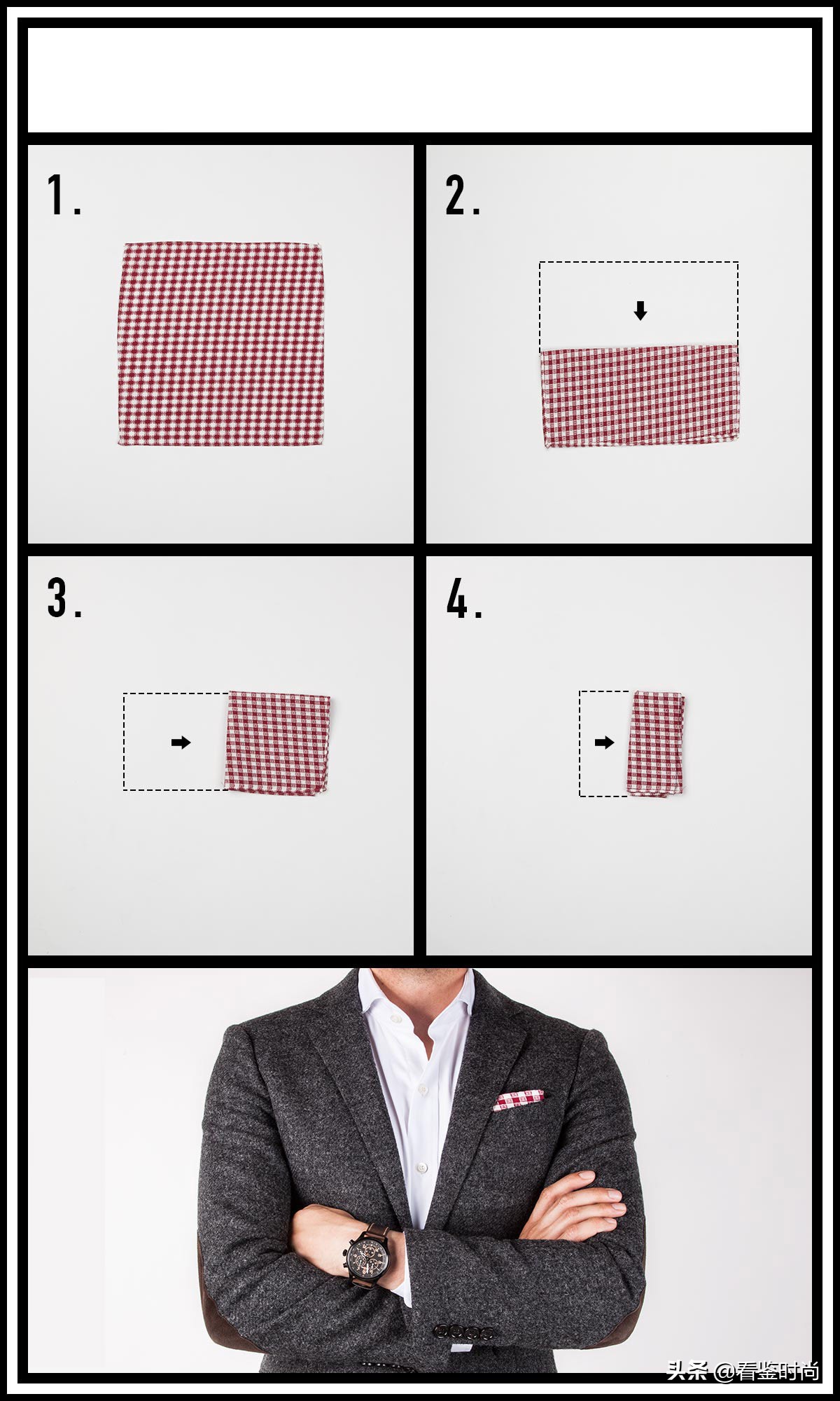 男士口袋方巾,男士小方巾怎么系简单好看