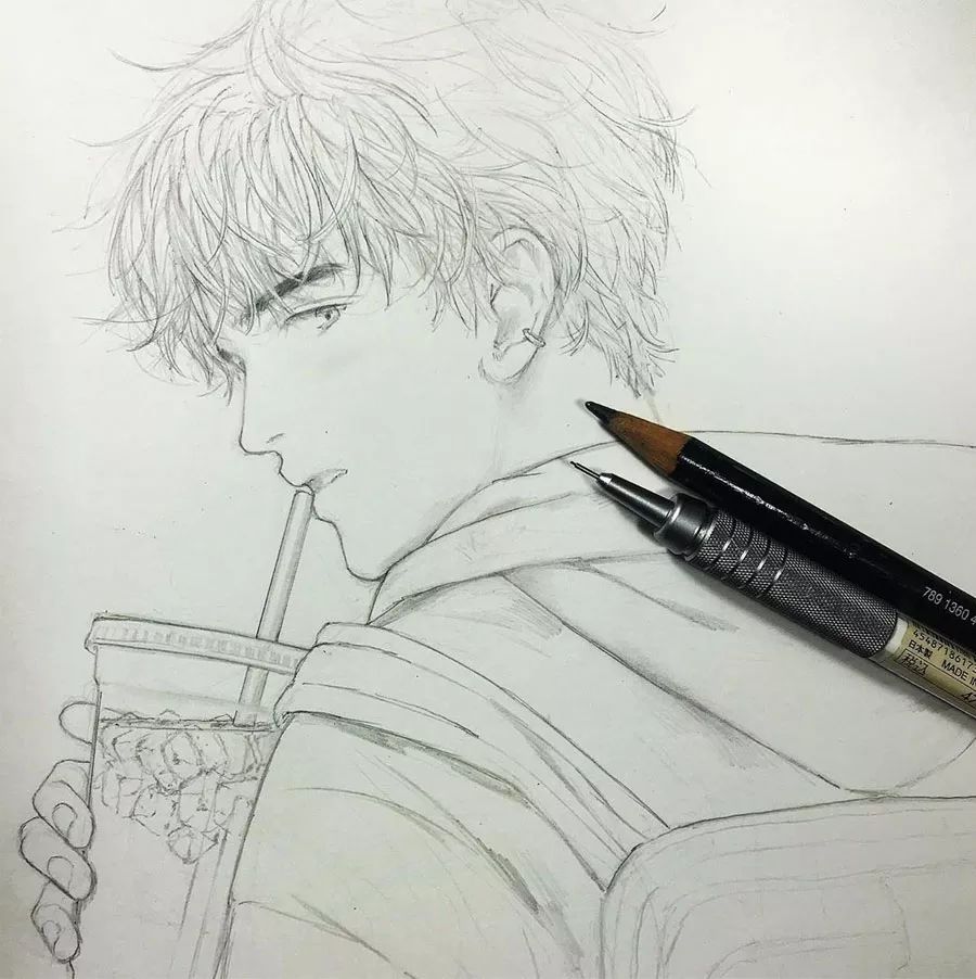 绘画手绘动漫铅笔画,绘画灵感儿童