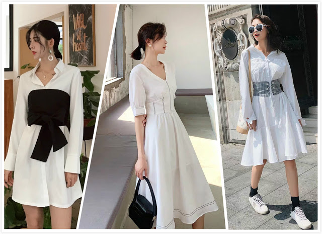 韩版衬衫裙怎么搭配好看,韩国条纹衬衫裙怎么穿