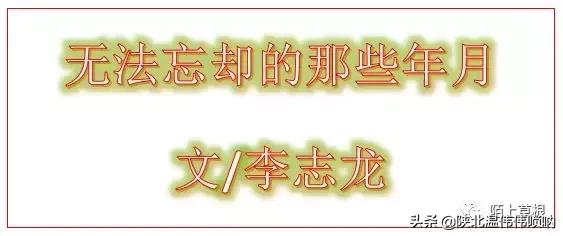 李志龙┃无法忘却的那些年月