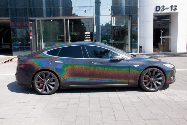 改色膜魔幻星空,苏州专业特斯拉改色贴膜