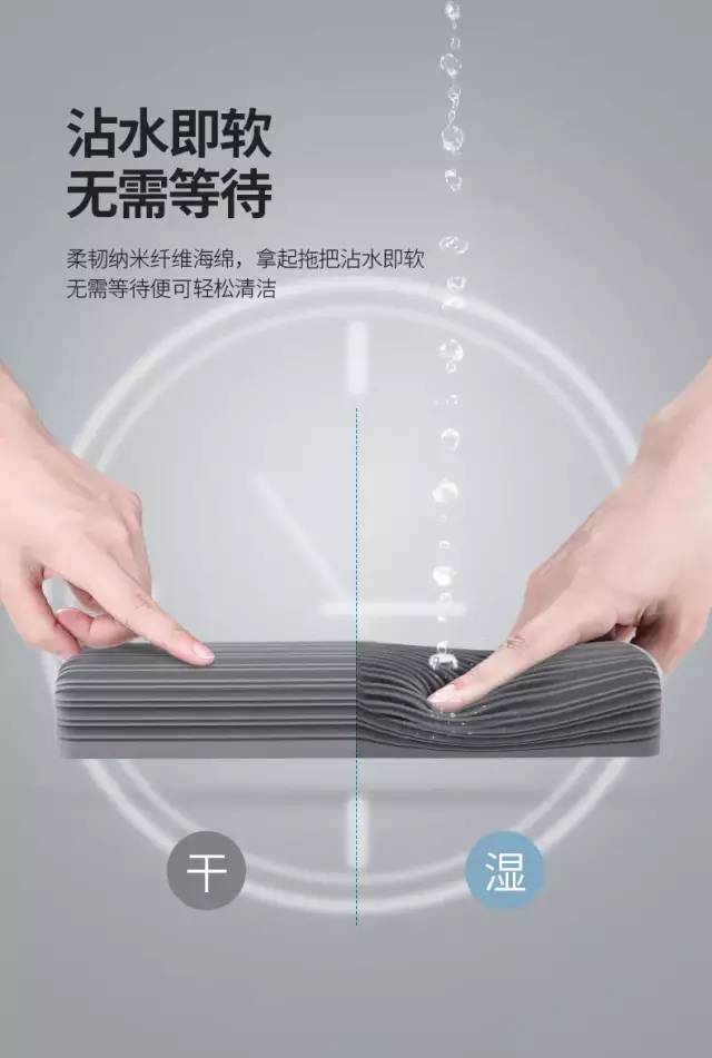 自动旋转拖把拖地神器,拖地不沾水的拖把