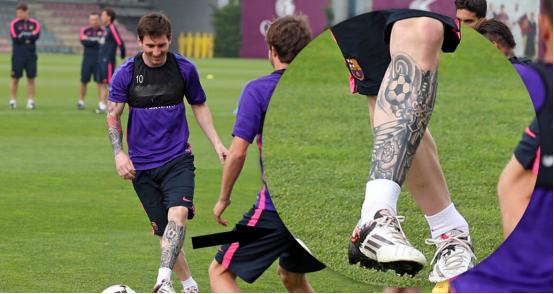 梅西纹身图案大全,巨星纹身