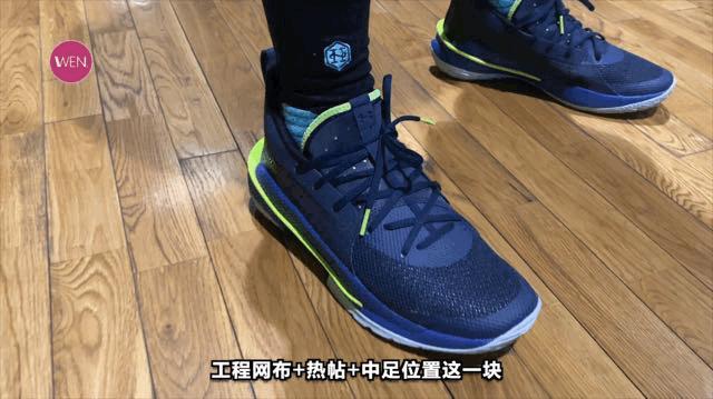 库里7库里上脚配色,库里7黑红上脚