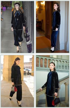 张靓颖古驰刀锋短袖,张靓颖古驰短袖