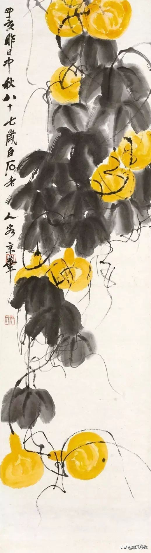 齐白石葫芦作品,齐白石葫芦寓意