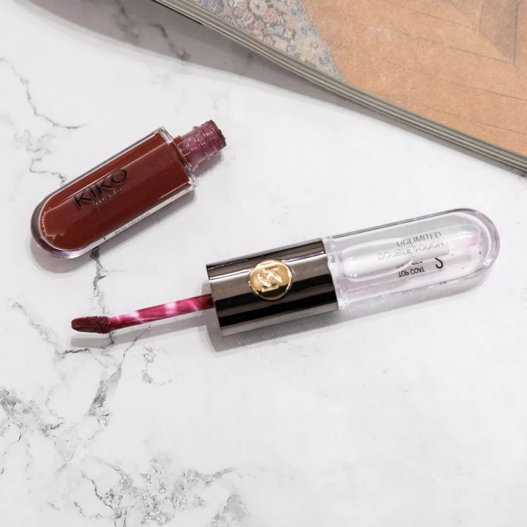 kiko老款口红,kiko口红双头唇釉105和128