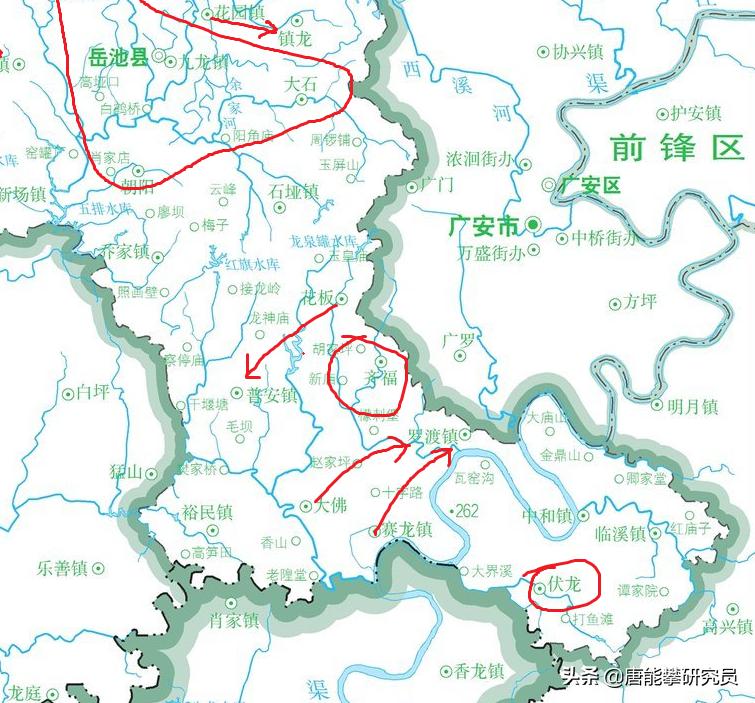 岳池县行政区划图,广安岳池县行政区划图