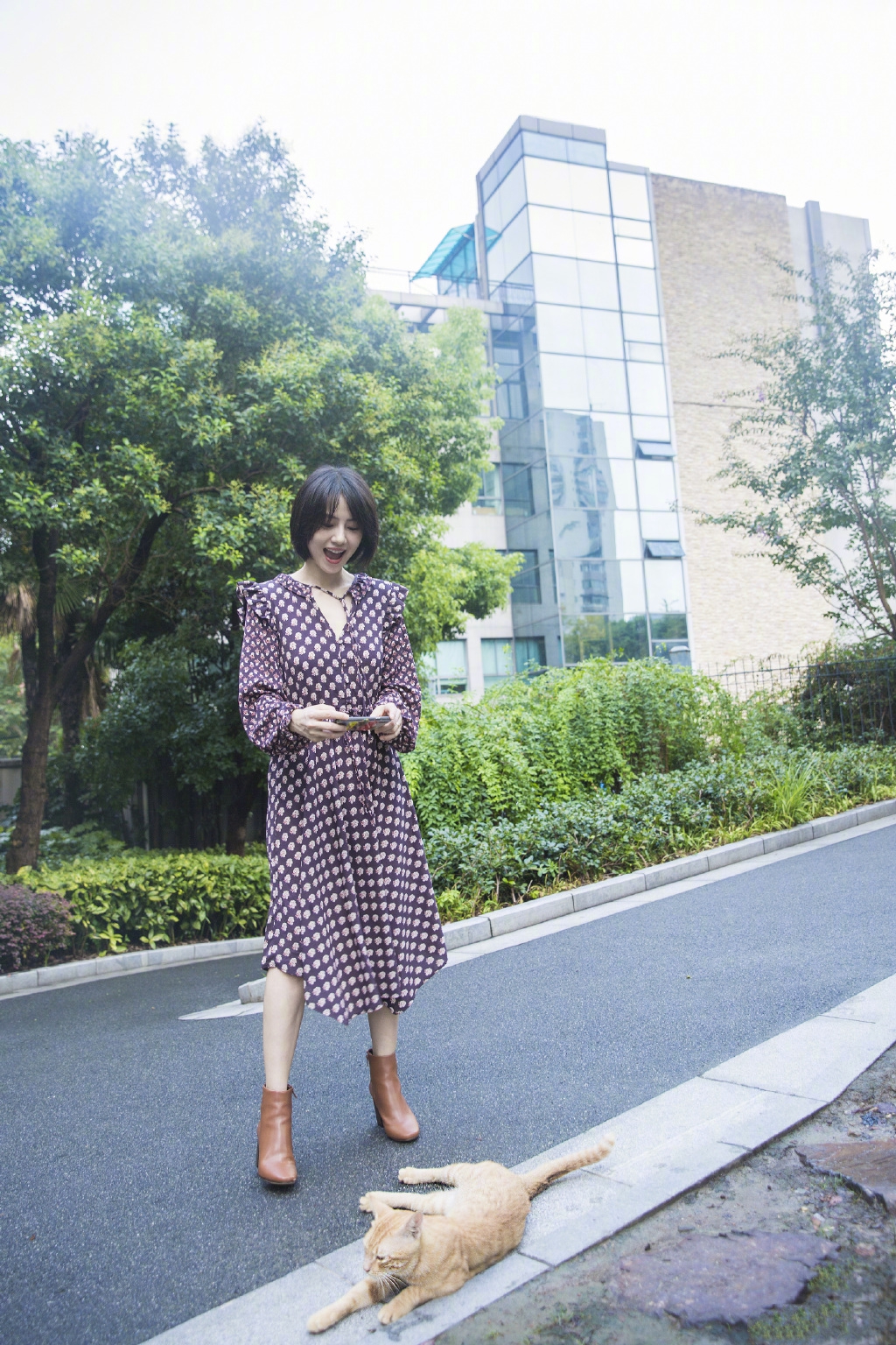 高圆圆气质穿搭高级感,高圆圆法国度蜜月