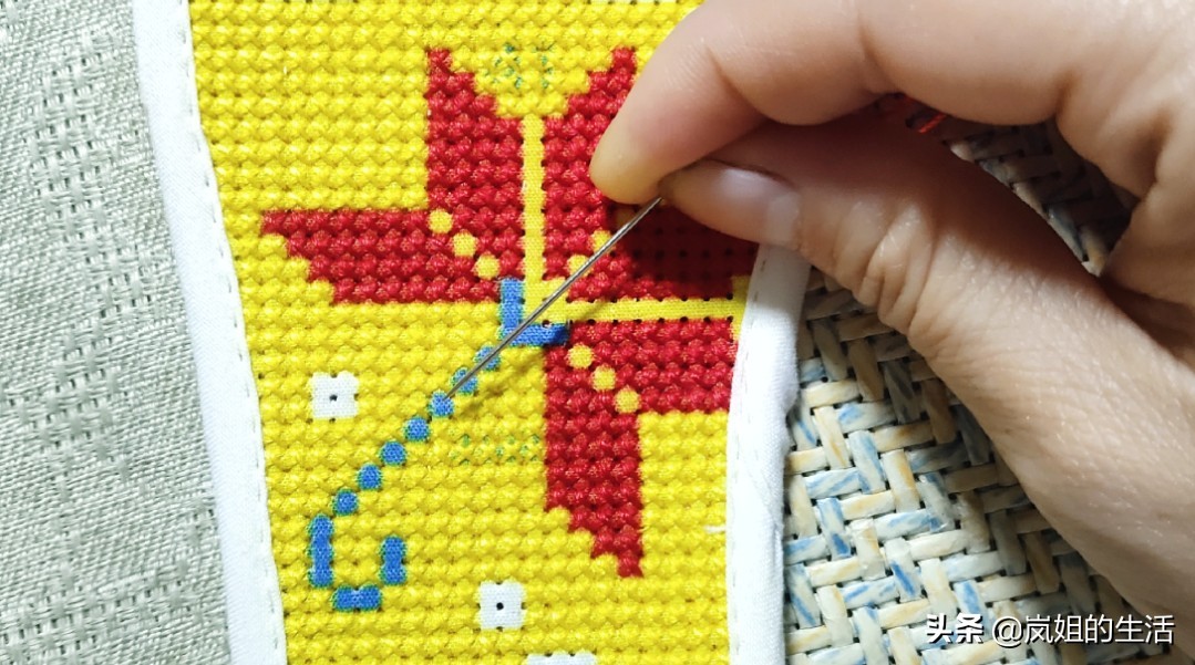 鞋垫十字绣绣好后背面怎么处理,龙凤呈祥十字绣鞋垫背面