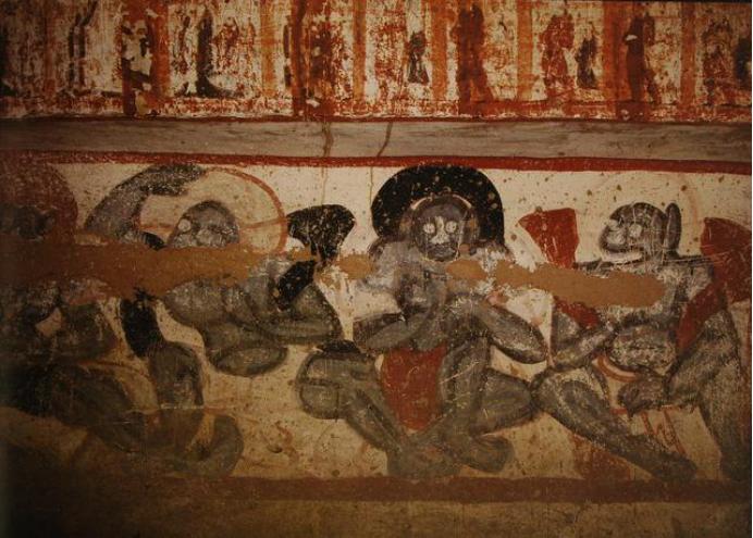 敦煌428窟介绍,敦煌329窟壁画飞天图