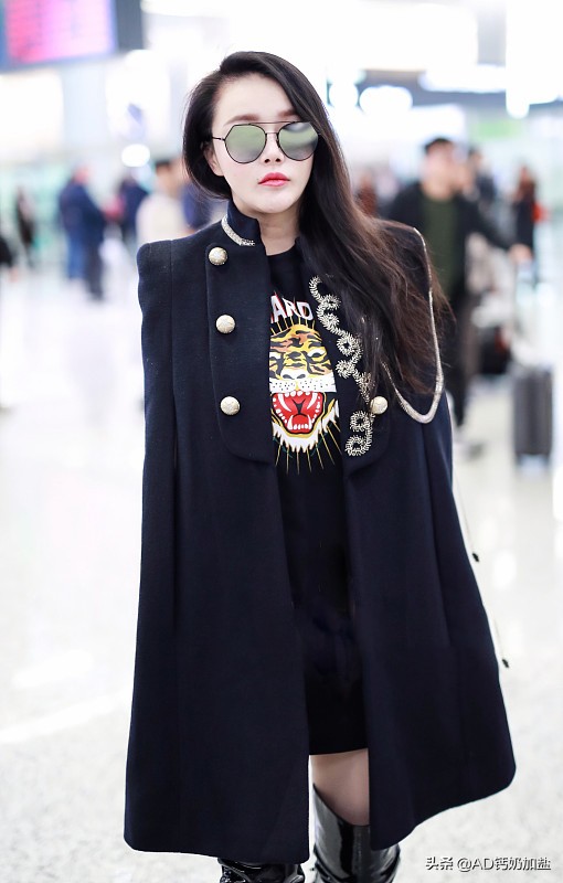 冉莹颖穿高腰鞋,冉莹颖过膝长靴