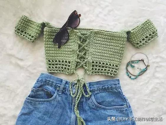 夏天来了，一定要钩一套给自己，有钩织教程
