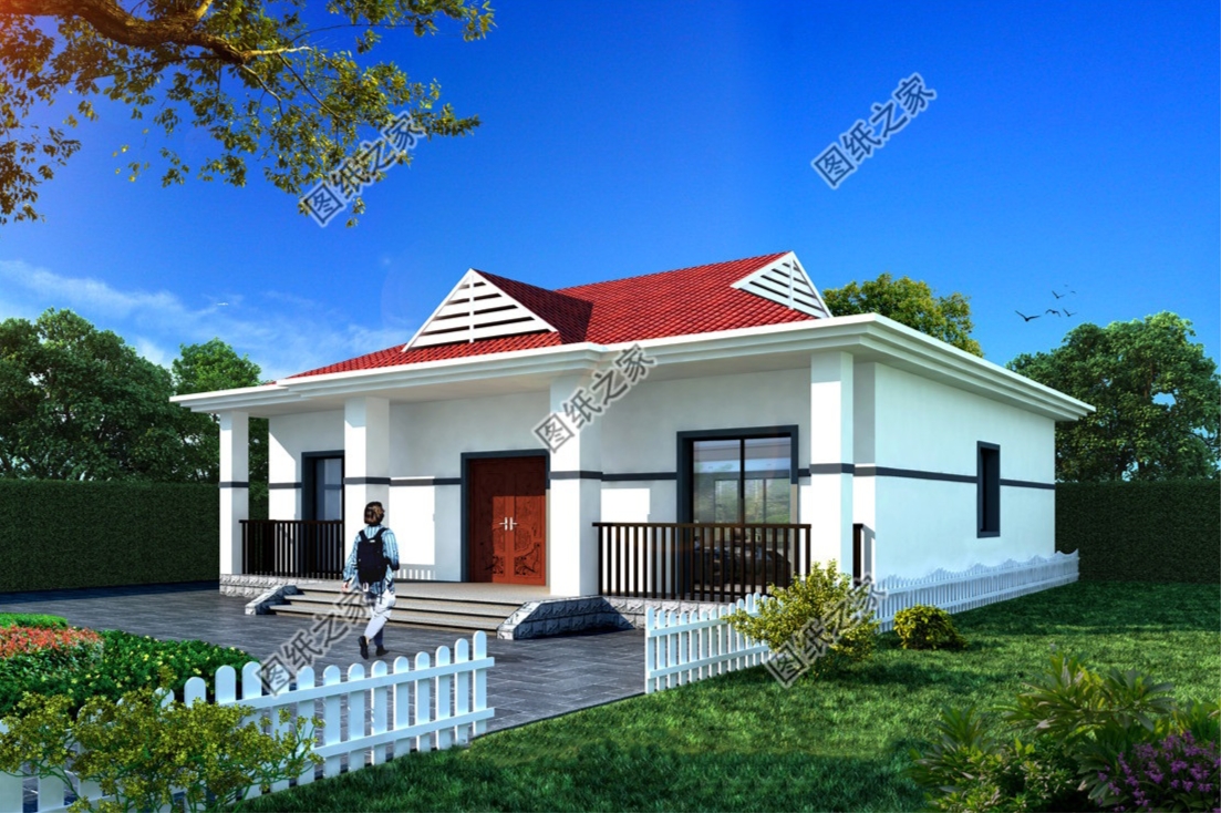 1层农村自建房推荐户型,北方农村自建房一层户型图