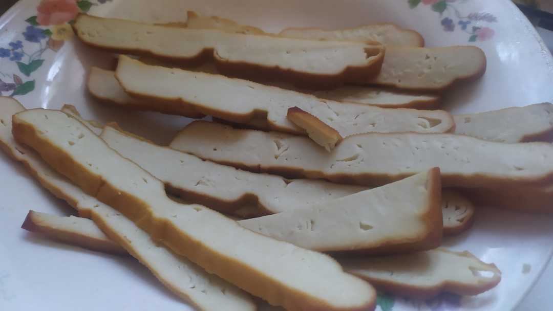 杏鲍菇五香豆干炒肉,全州五香豆干炒肉