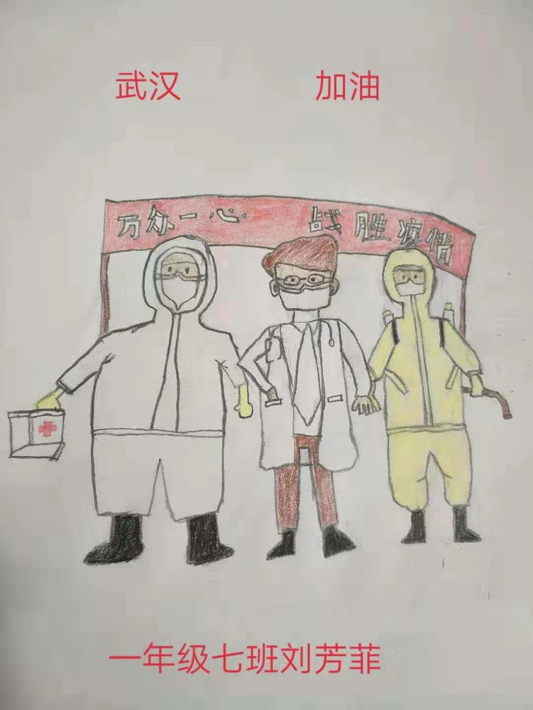 防疫不松懈我们在行动绘画图片,防疫行动宣传绘画