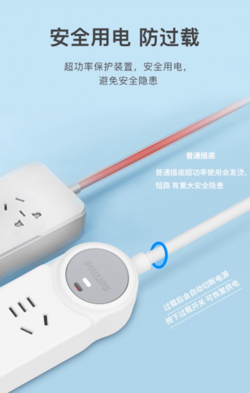 飞利浦插座黑色多功能排插新款,飞利浦如何选择