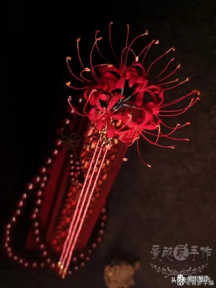 毛线编织刺绣发夹饰品教程,精美编织手工艺品