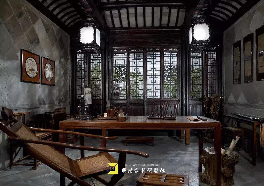 古典家具现代空间书房,古典家具与现代空间书房