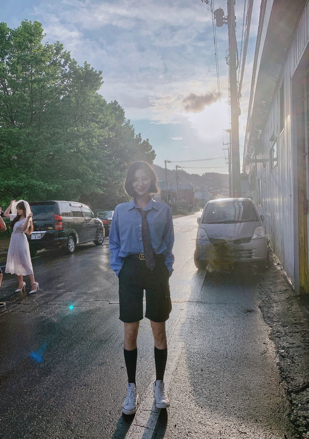 许佳琪猫尾造型图片,猫系长相适合长发短发