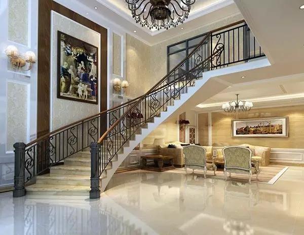 现代简约装修风格别墅楼梯设计,旋转楼梯别墅装修设计效果图