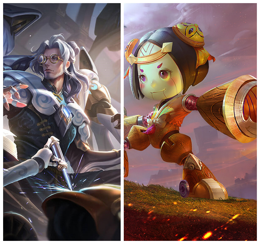 王者荣耀鲁班七号和铠合体,王者荣耀鲁班父子兵