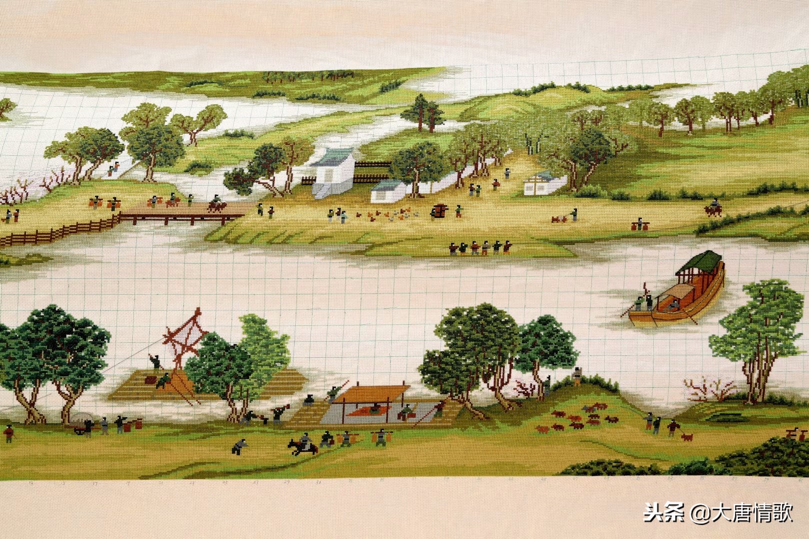 十字绣清明上河图完整照片,清明上河图十字绣真实视频