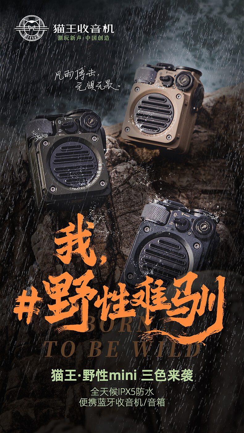 猫王收音机限量版,猫王新推出野性mini便携音箱