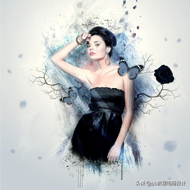 ps怎么把图片处理成水墨效果,ps怎么把实景做成彩色水墨效果