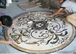 仿水刀和真水刀拼花的区别,设计师讲解水刀拼花效果