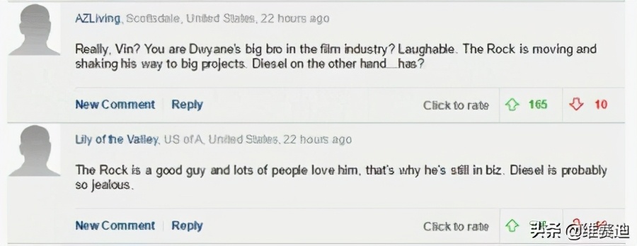 巨石强森和范迪塞尔一模一样,巨石强森大还是范迪塞尔大