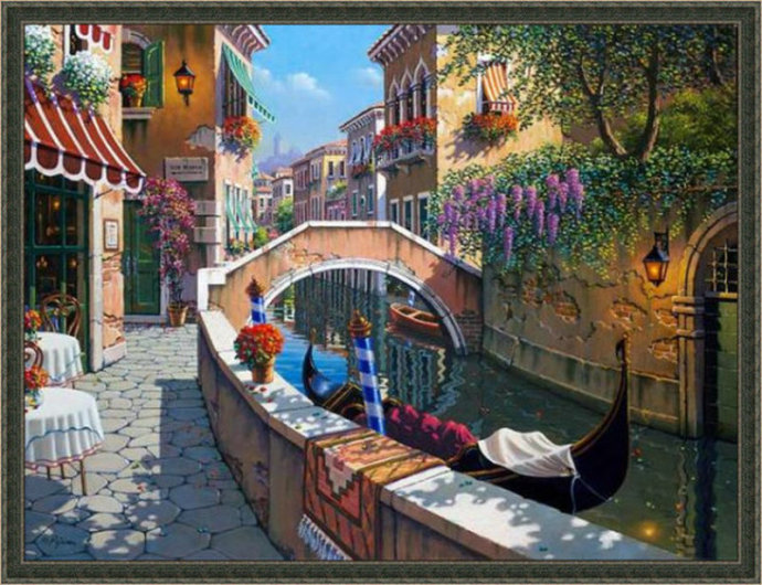 唯美风景油画图片大全,油画花朵唯美风景