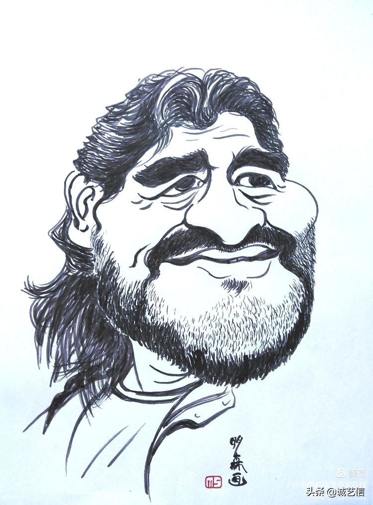 马拉多纳高清漫画壁纸,马拉多纳漫画