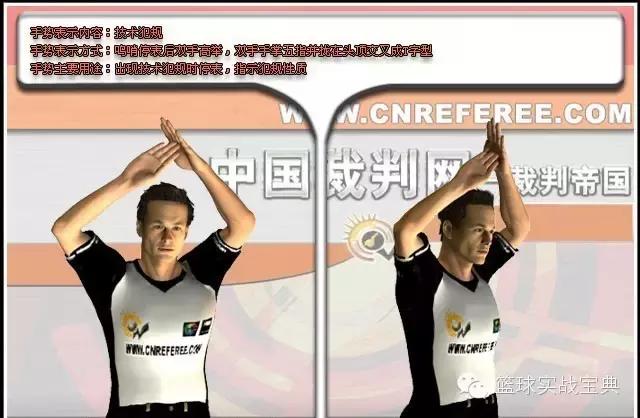 足球裁判判罚手势,NBA裁判判罚手势