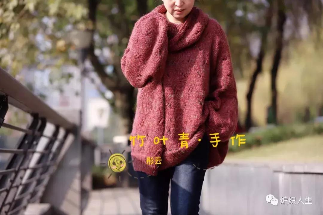 女士粗棒针毛衣编织,女士洋气针织毛衣图片