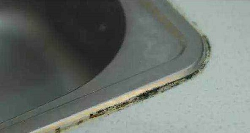 水池边玻璃胶里发霉发黑怎么处理,浴室柜边缘打玻璃胶发黑怎么解决