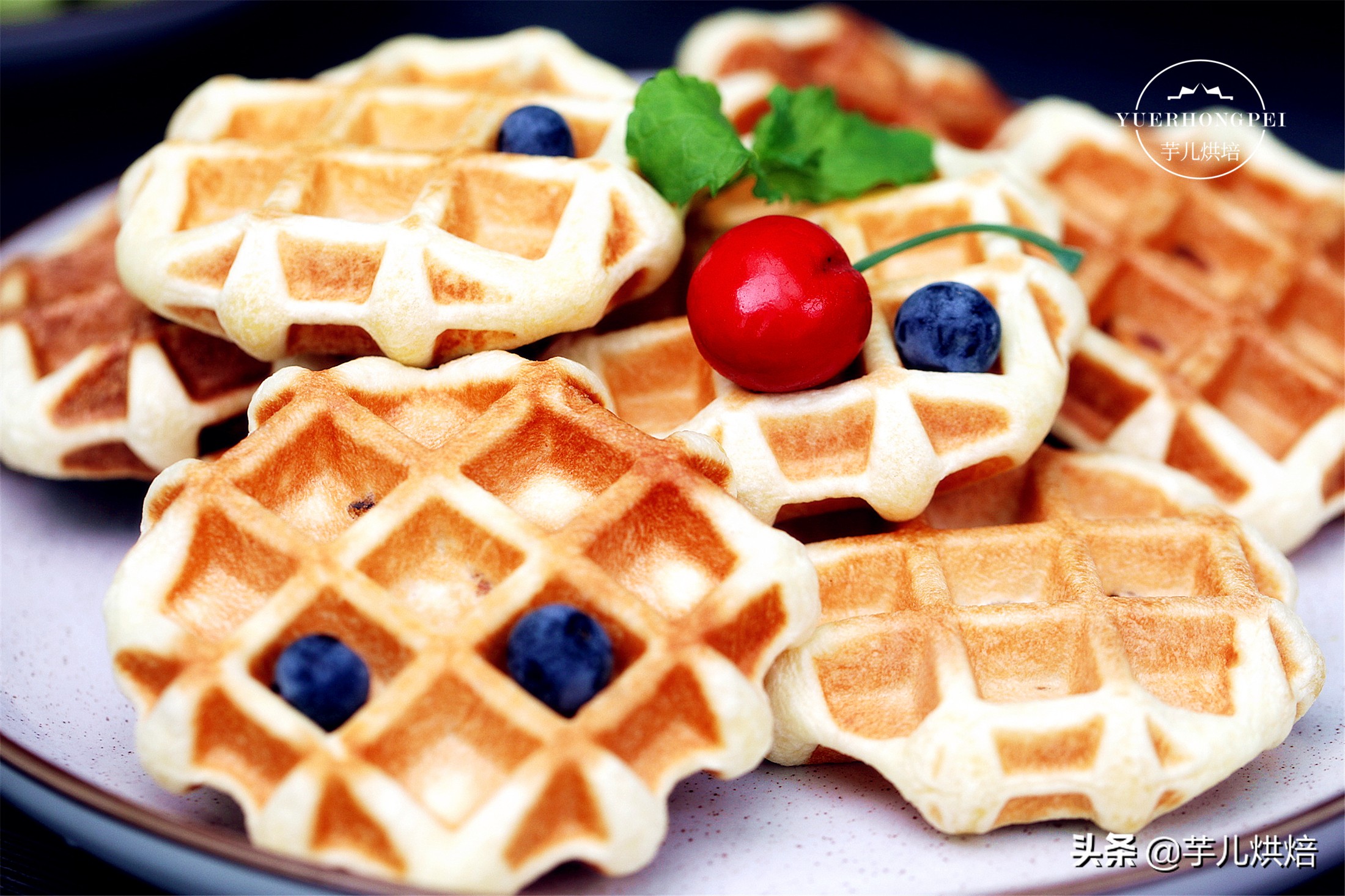 不用烤箱做华夫饼,不用模具机器自制华夫饼