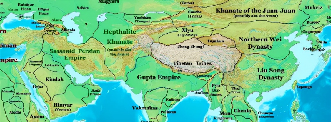 嚈哒汗国版图演变,嚈哒帝国是现在的哪里