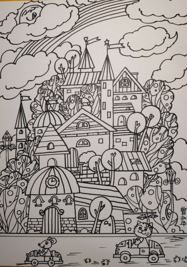 小孩子暑假学习画画需要如何安排,1-3岁孩子学画画基础入门房子